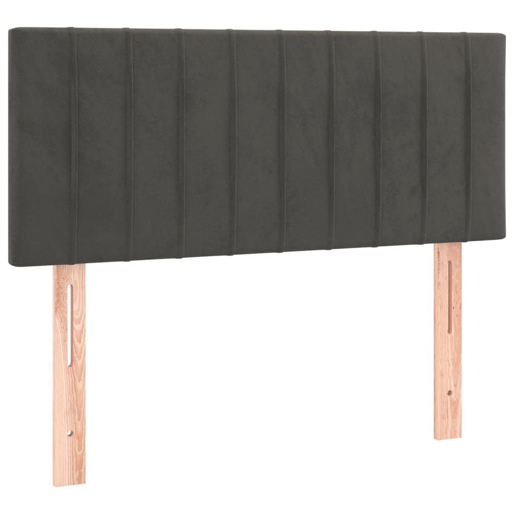 LED uzglavlje tamnosivo 80 x 5 x 78/88 cm baršunasto