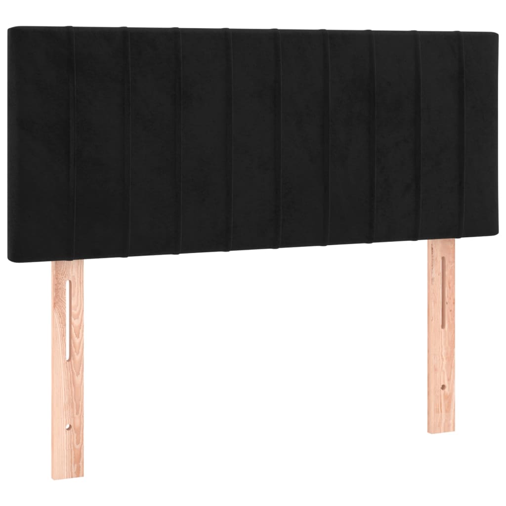 LED uzglavlje crno 90x5x78/88 cm baršunasto