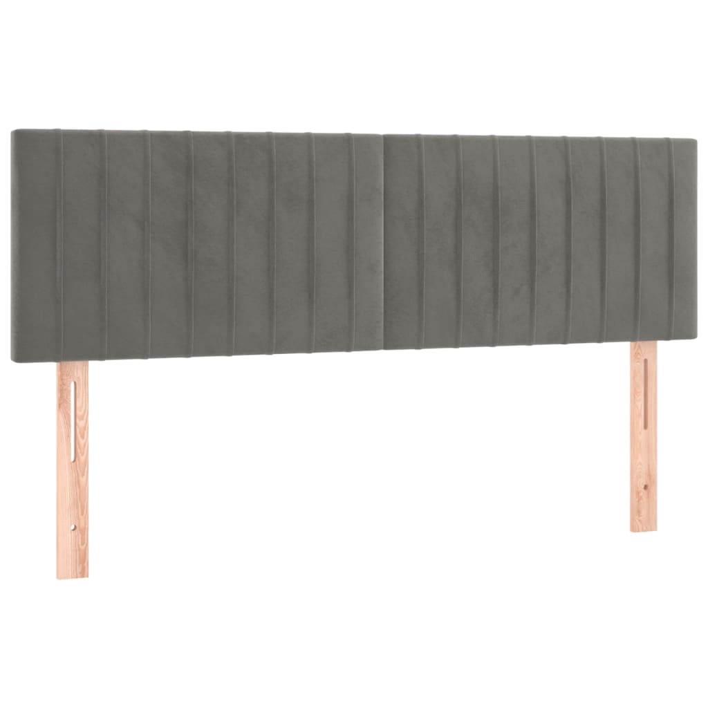 LED uzglavlje svjetlosivo 144x5x78/88 cm baršunasto
