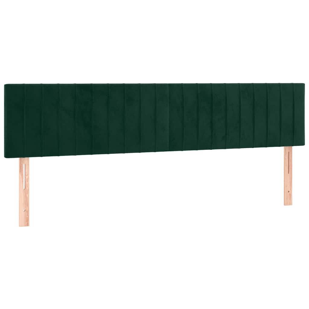 LED uzglavlje tamnozeleno 180x5x78/88 cm baršunasto