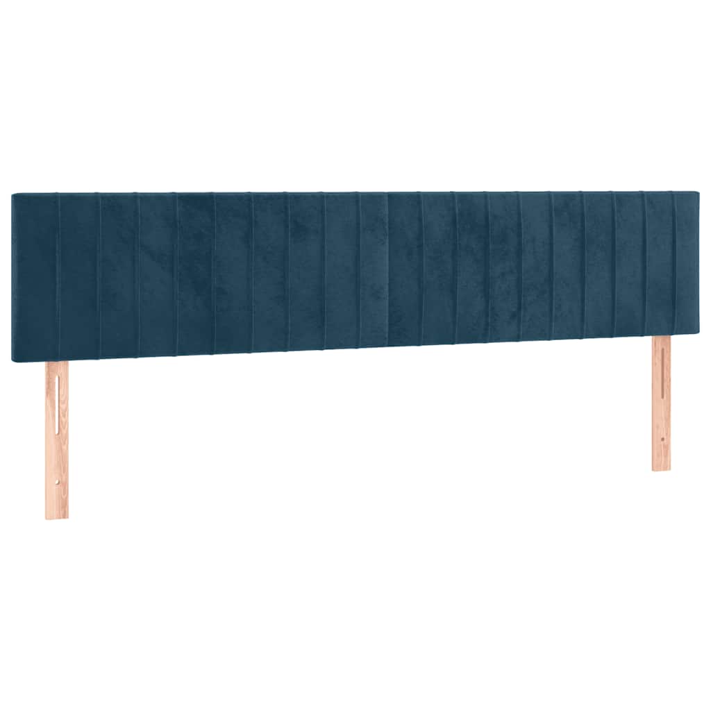 LED uzglavlje tamnoplavo 200x5x78/88 cm baršunasto