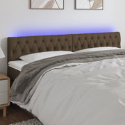 LED uzglavlje tamnosmeđe 200 x 7 x 78/88 cm od tkanine