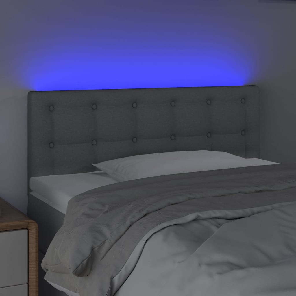 LED uzglavlje svjetlosivo 80 x 5 x 78/88 cm od tkanine