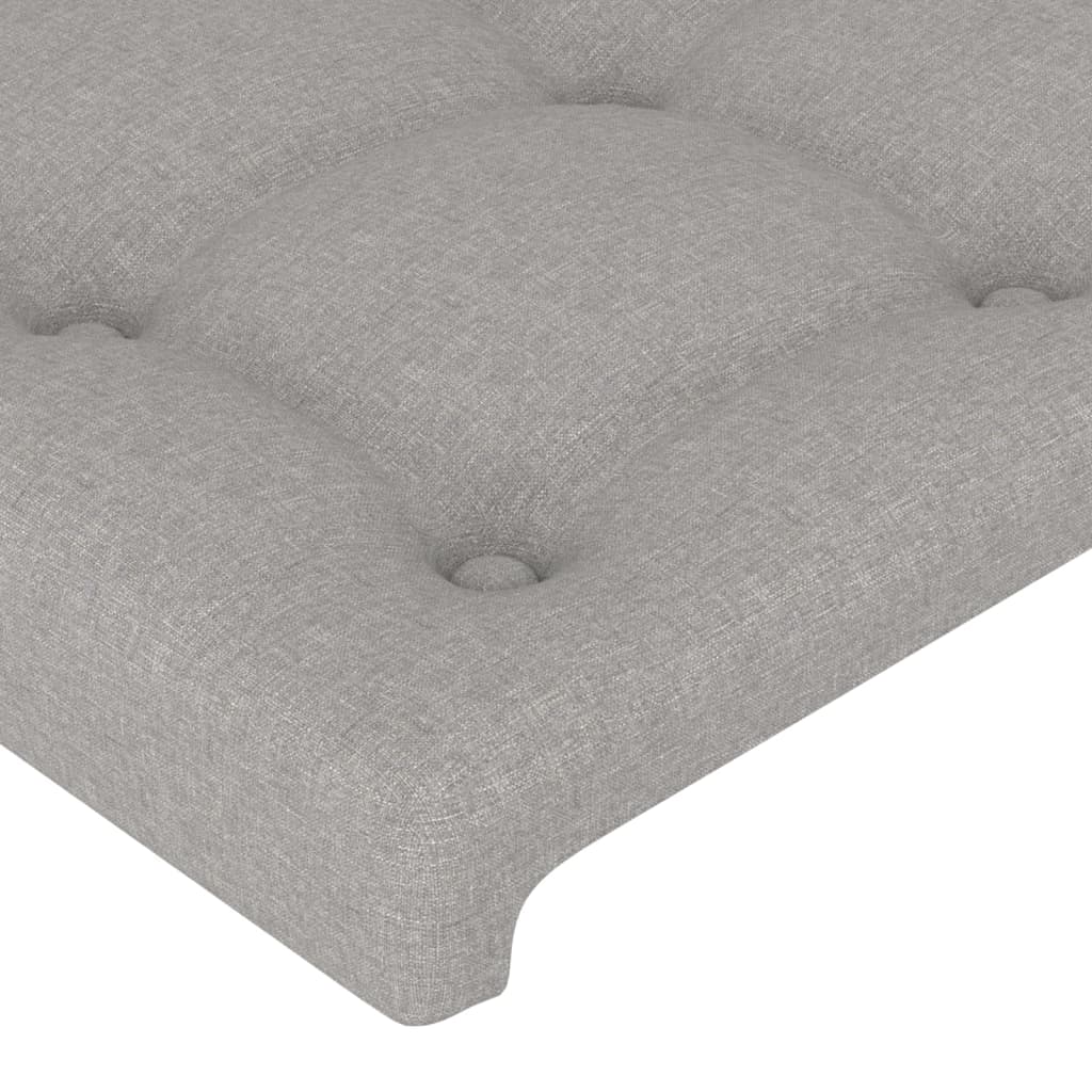 LED uzglavlje svjetlosivo 80 x 5 x 78/88 cm od tkanine