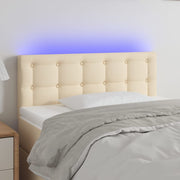 LED uzglavlje krem 80 x 5 x 78/88 cm od tkanine