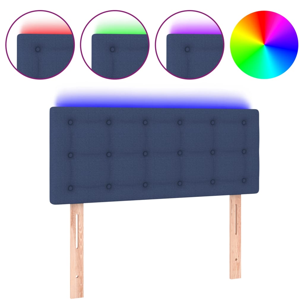 LED uzglavlje plavo 80 x 5 x 78/88 cm od tkanine
