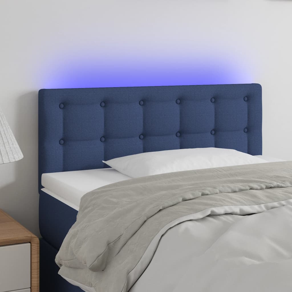 LED uzglavlje plavo 100x5x78/88 cm od tkanine