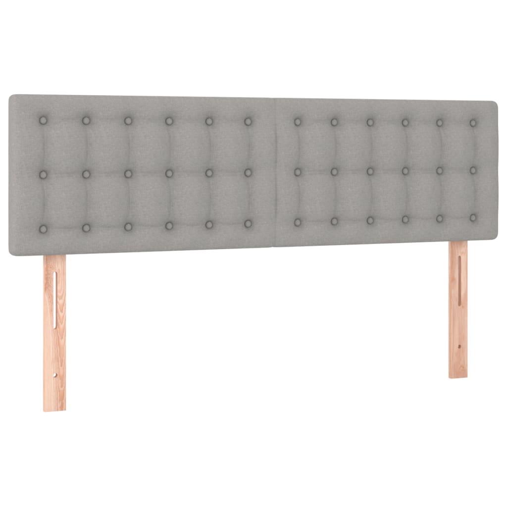 LED uzglavlje svjetlosivo 144 x 5 x 78/88 cm od tkanine