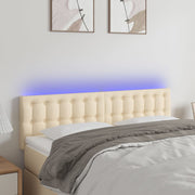 LED uzglavlje krem 144x5x78/88 cm od tkanine