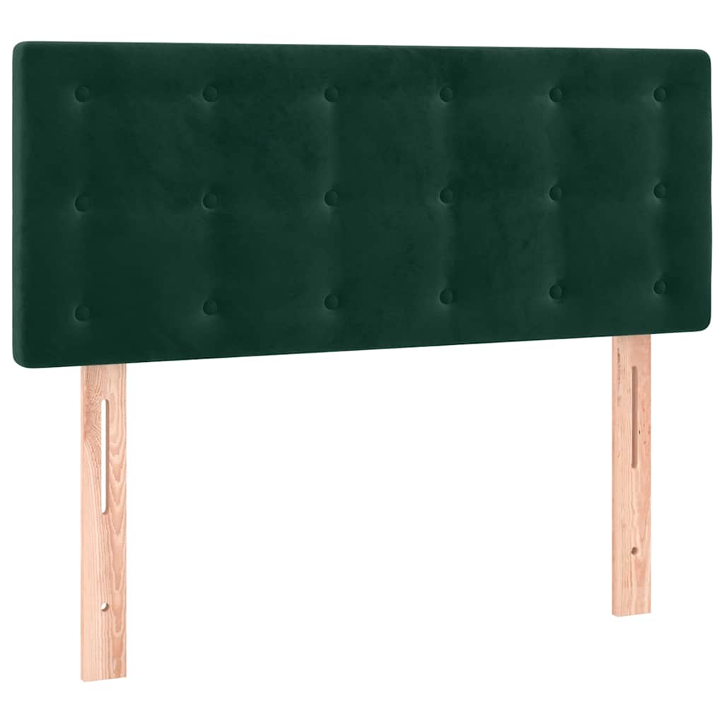 LED uzglavlje tamnozeleno 90x5x78/88 cm baršunasto