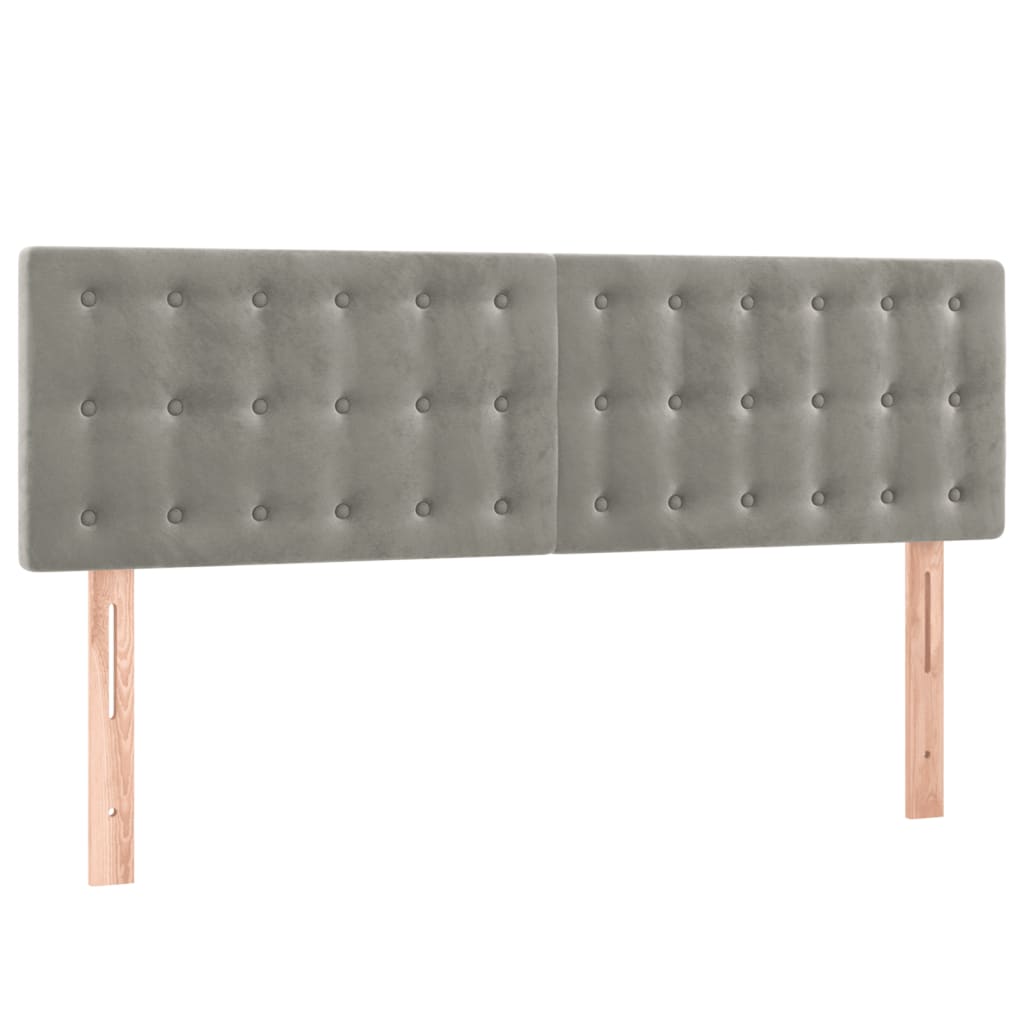LED uzglavlje svjetlosivo 144x5x78/88 cm baršunasto
