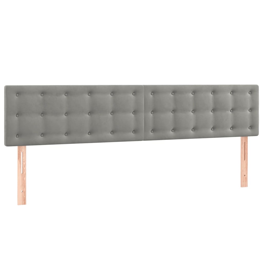 LED uzglavlje svjetlosivo 160x5x78/88 cm baršunasto