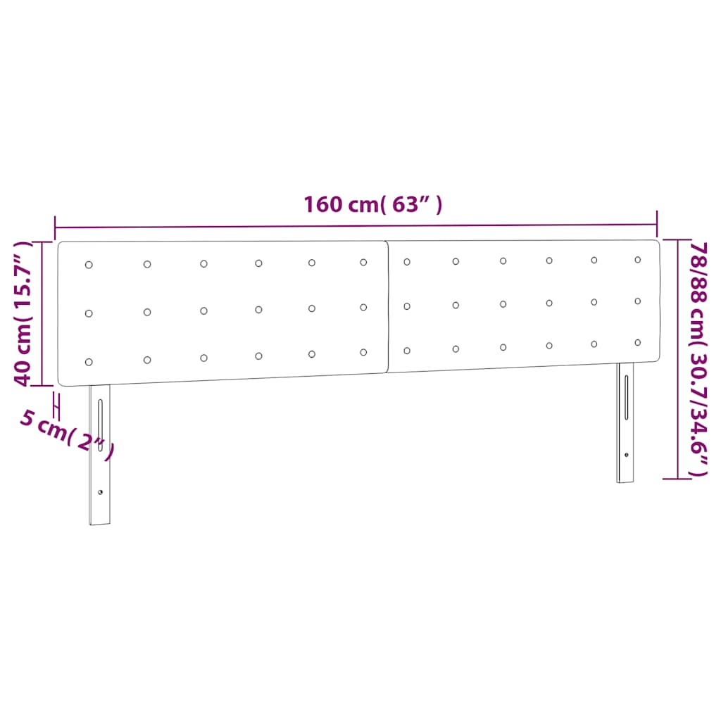 LED uzglavlje tamnozeleno 160x5x78/88 cm baršunasto