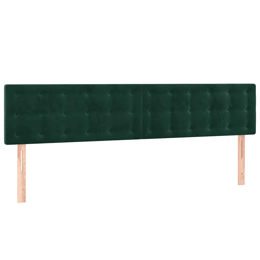LED uzglavlje tamnozeleno 180x5x78/88 cm baršunasto