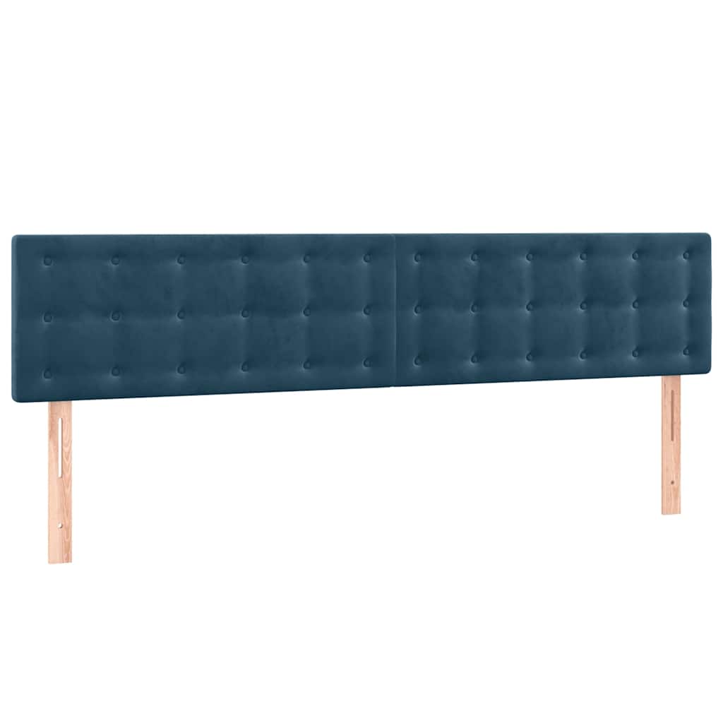 LED uzglavlje tamnoplavo 180x5x78/88 cm baršunasto