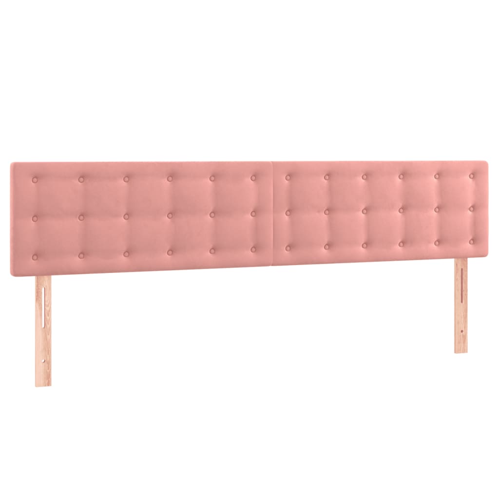 LED uzglavlje ružičasto 200x5x78/88 cm baršunasto