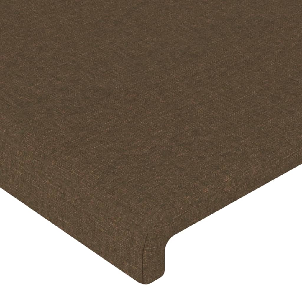 LED uzglavlje tamnosmeđe 80x5x118/128 cm od tkanine