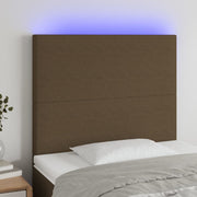 LED uzglavlje tamnosmeđe 80x5x118/128 cm od tkanine