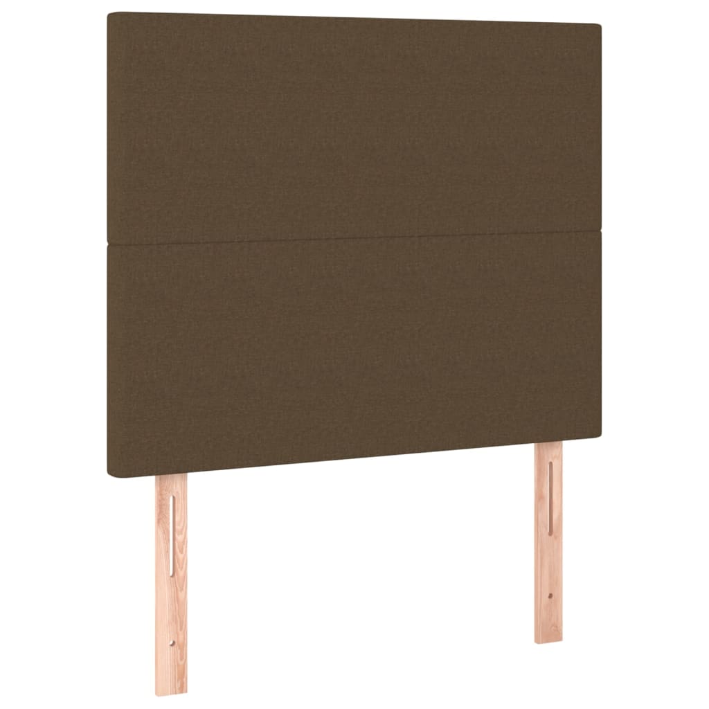 LED uzglavlje tamnosmeđe 100x5x118/128 cm od tkanine