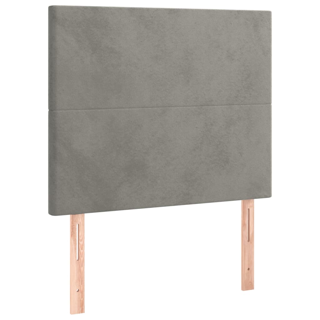 LED uzglavlje svjetlosivo 80x5x118/128 cm baršunasto