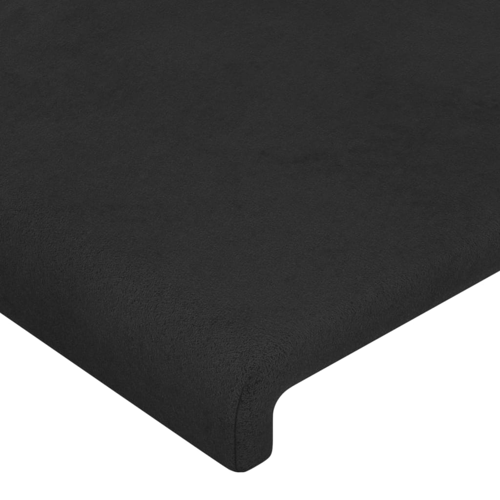 LED uzglavlje crno 80x5x118/128 cm baršunasto