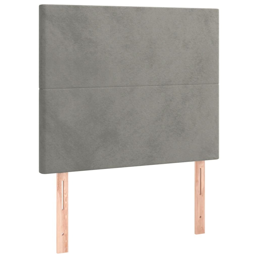 LED uzglavlje svjetlosivo 90x5x118/128 cm baršunasto