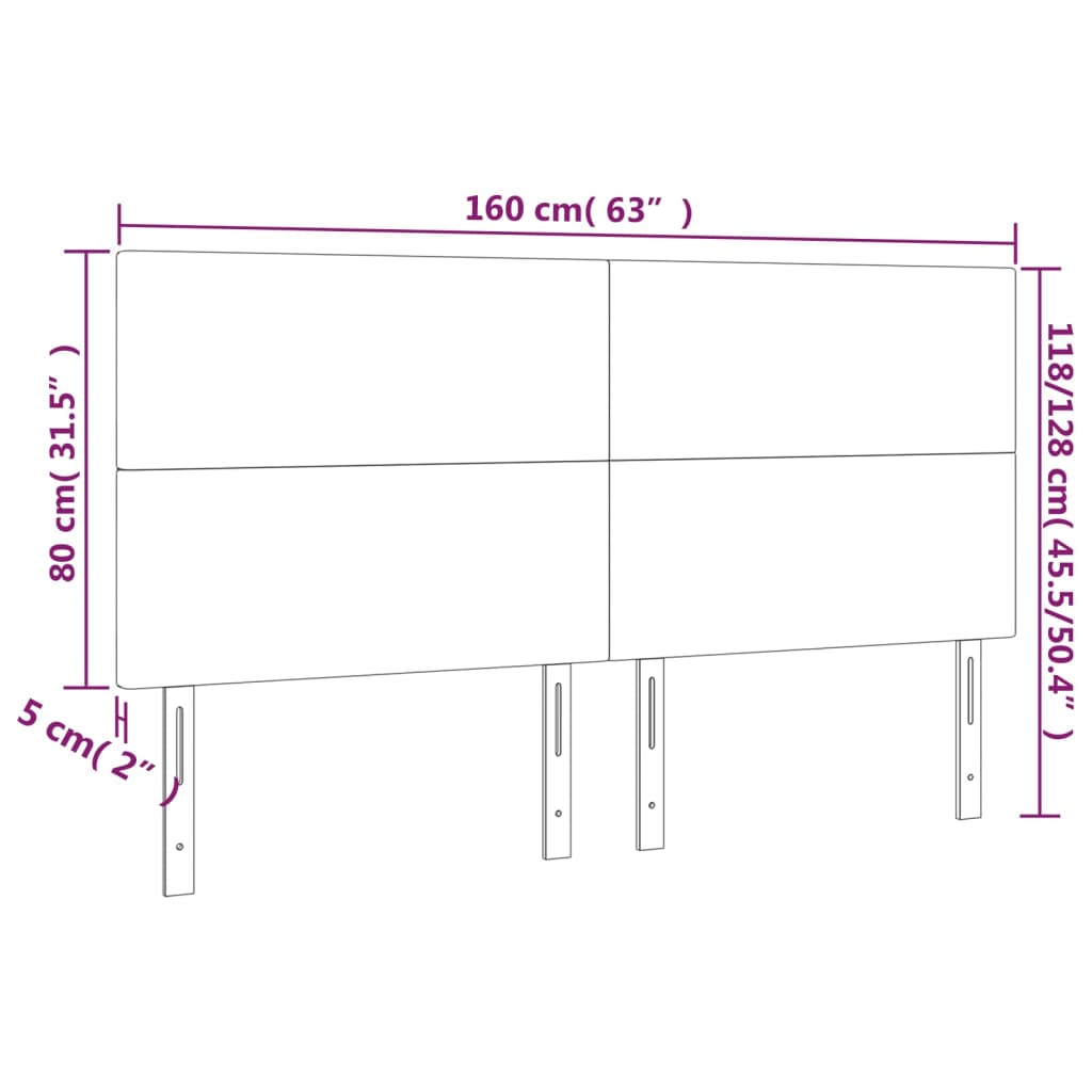 LED uzglavlje svjetlosivo 160x5x118/128 cm baršunasto