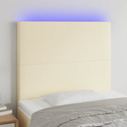 LED uzglavlje krem 80x5x118/128 cm od umjetne kože