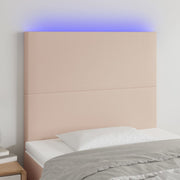 LED uzglavlje boja cappuccina 90x5x118/128 cm od umjetne kože