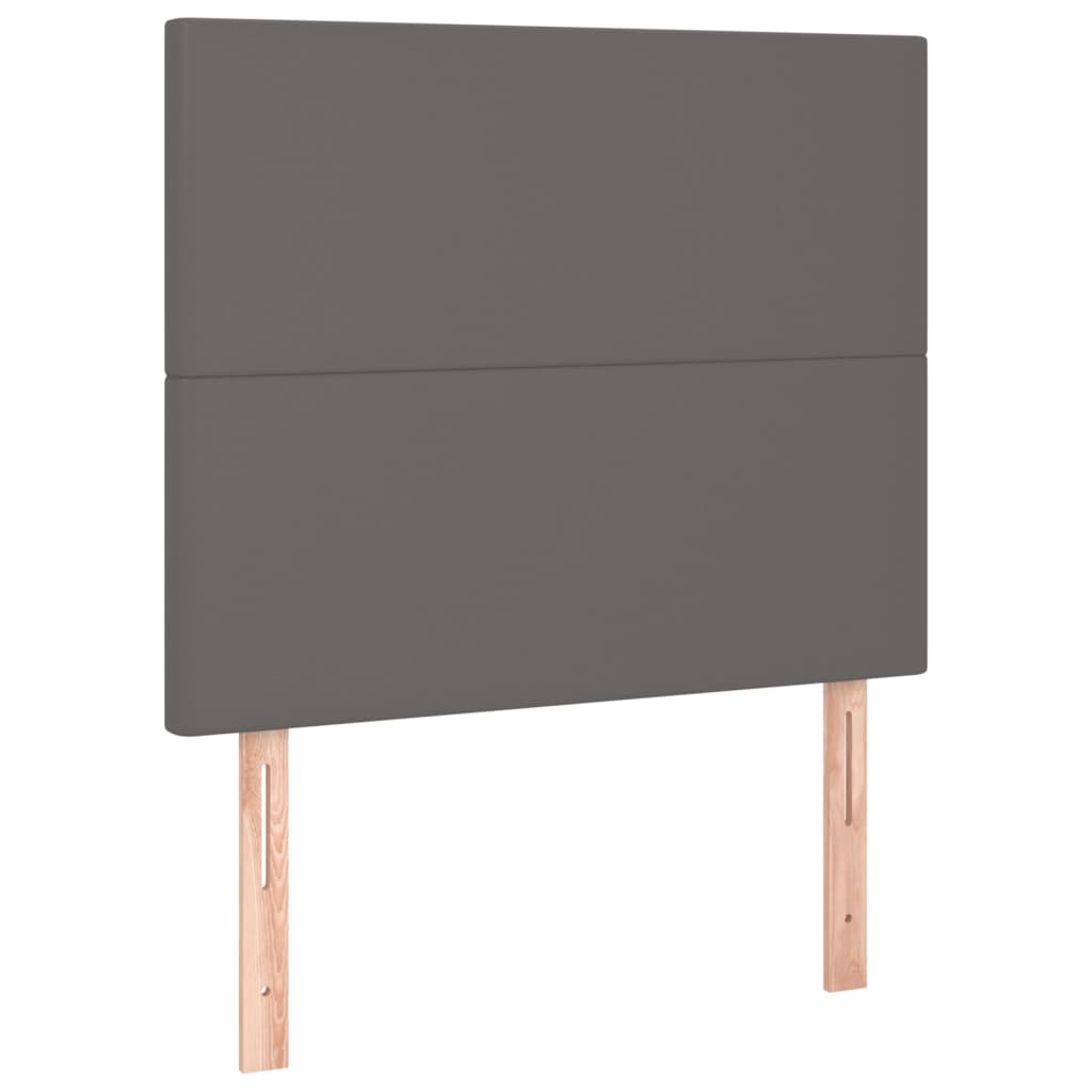 LED uzglavlje sivo 100x5x118/128 cm od umjetne kože