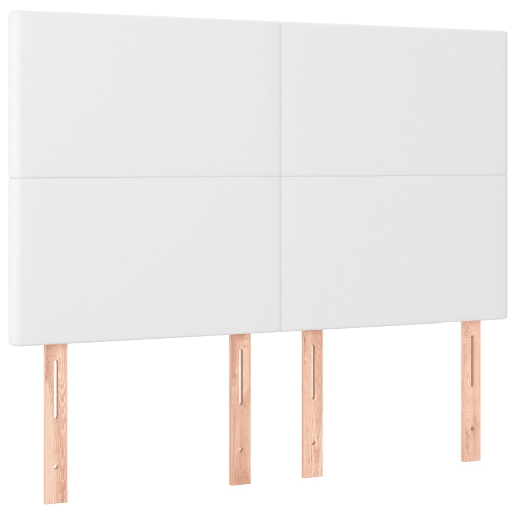 LED uzglavlje bijelo 144x5x118/128 cm od umjetne kože
