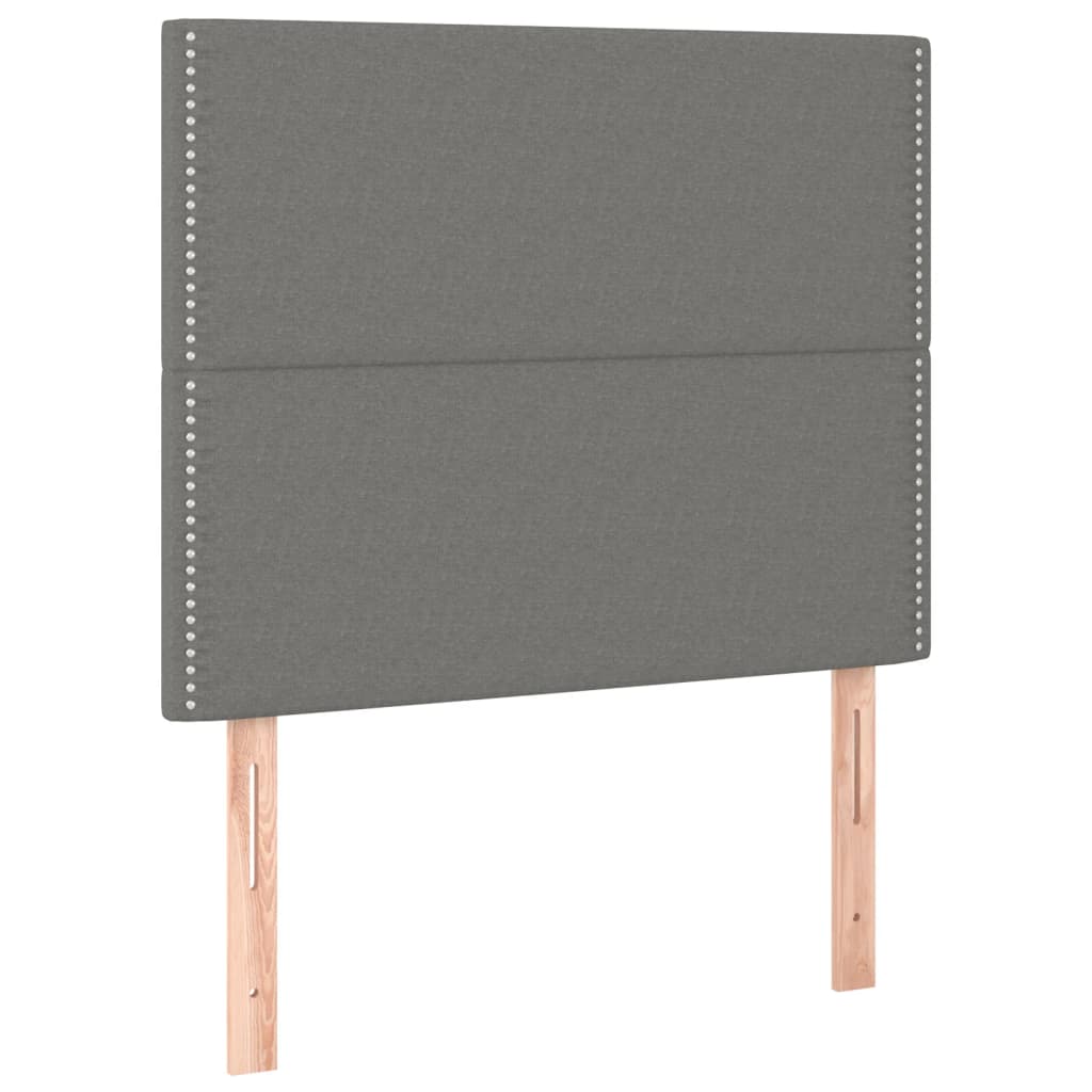 LED uzglavlje tamnosivo 90x5x118/128 cm od tkanine