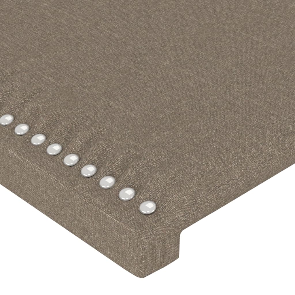 LED uzglavlje smeđesivo 100x5x118/128 cm od tkanine