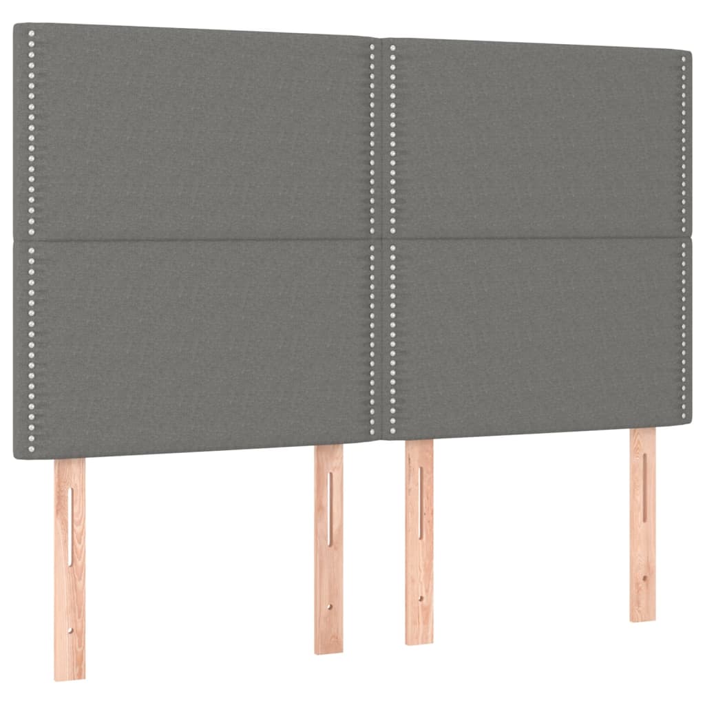 LED uzglavlje tamnosivo 144x5x118 cm od tkanine