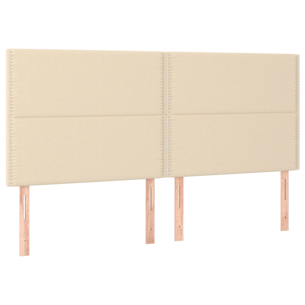 LED uzglavlje krem 180x5x118/128 cm od tkanine