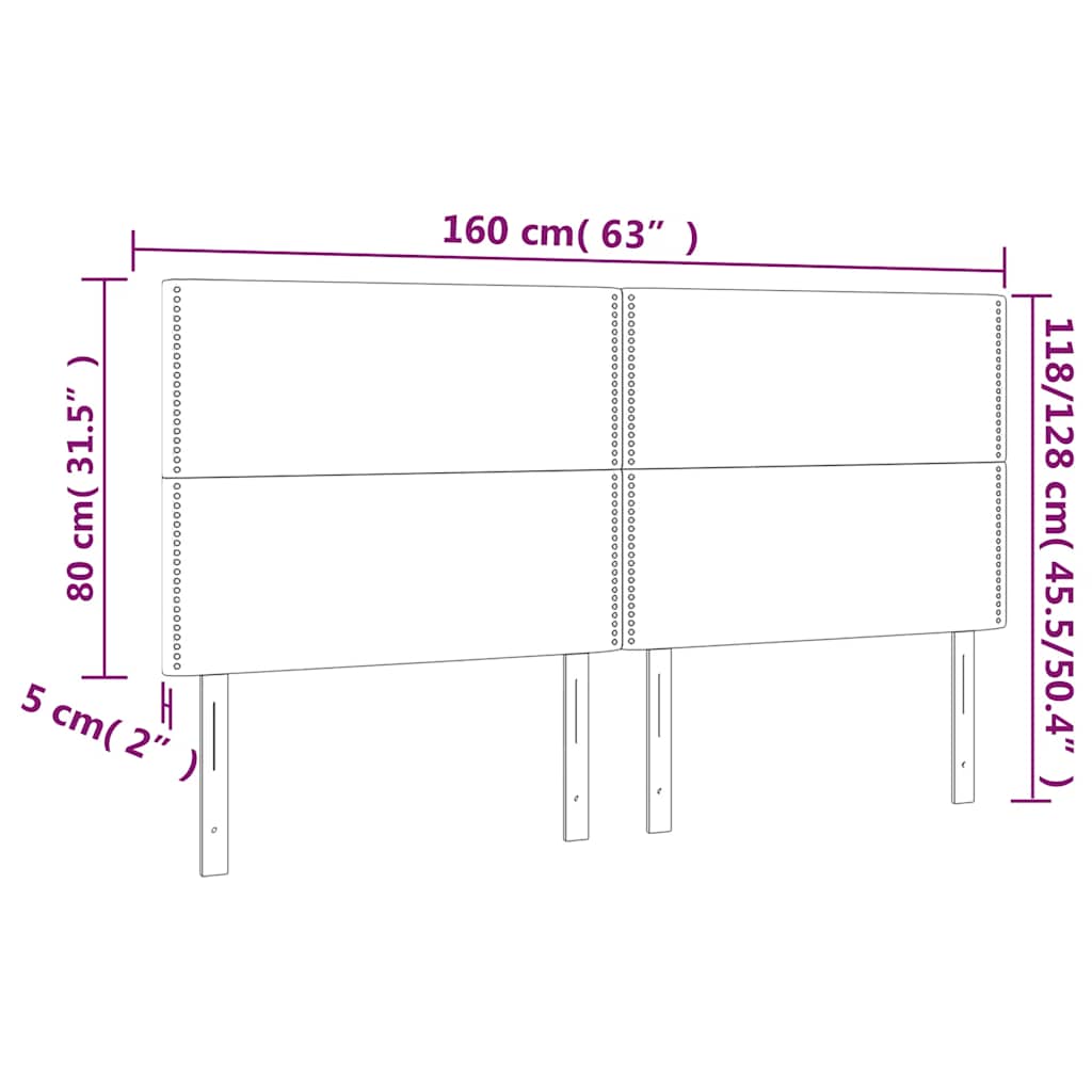 LED uzglavlje tamnoplavo 160x5x118/128 cm baršunasto