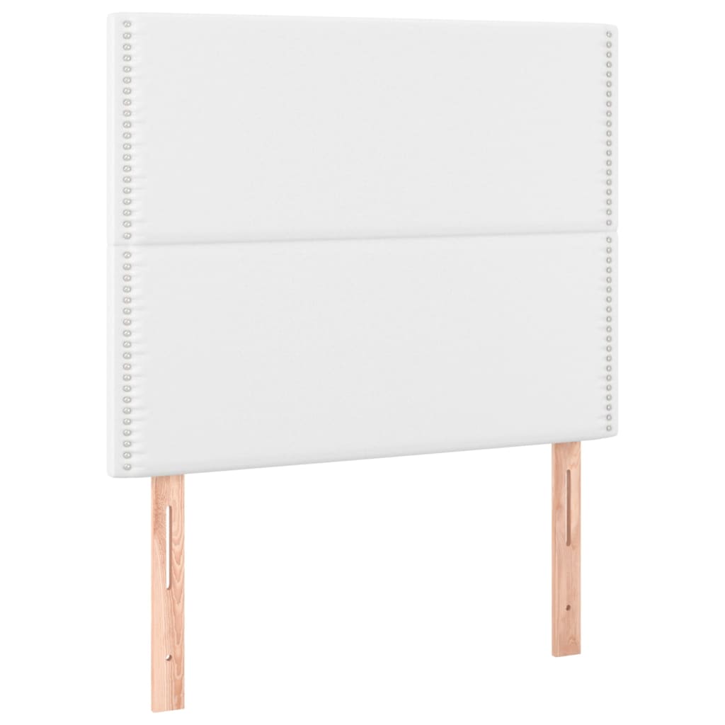 LED uzglavlje bijelo 100x5x118/128 cm od umjetne kože
