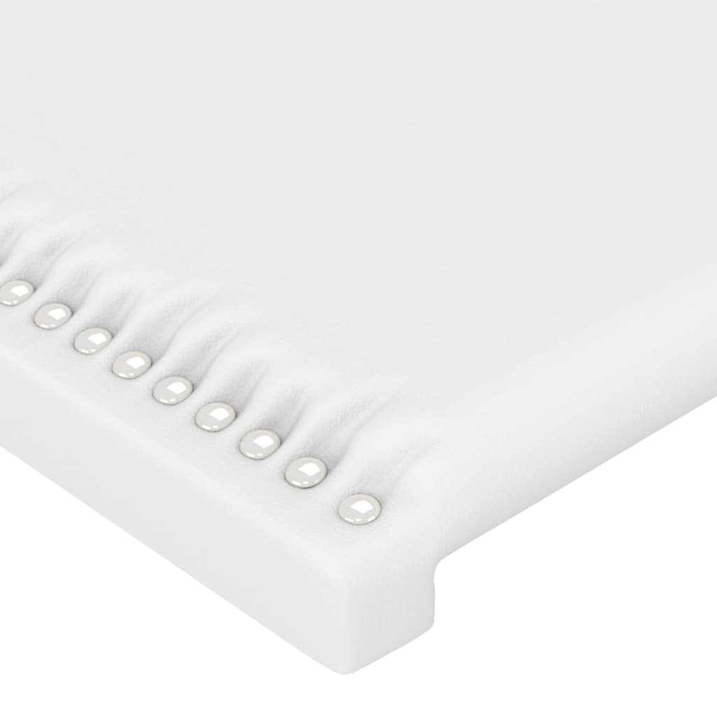 LED uzglavlje bijelo 100x5x118/128 cm od umjetne kože