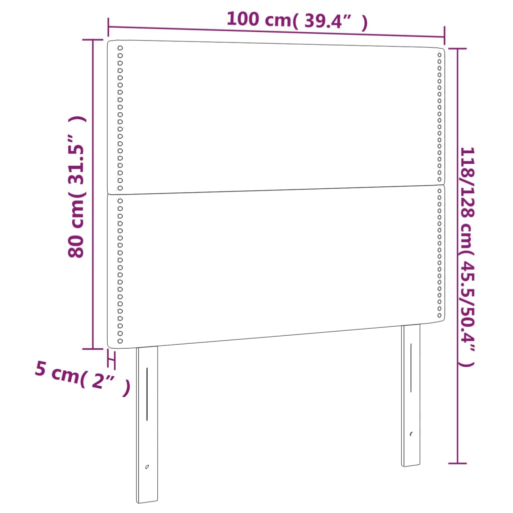 LED uzglavlje bijelo 100x5x118/128 cm od umjetne kože