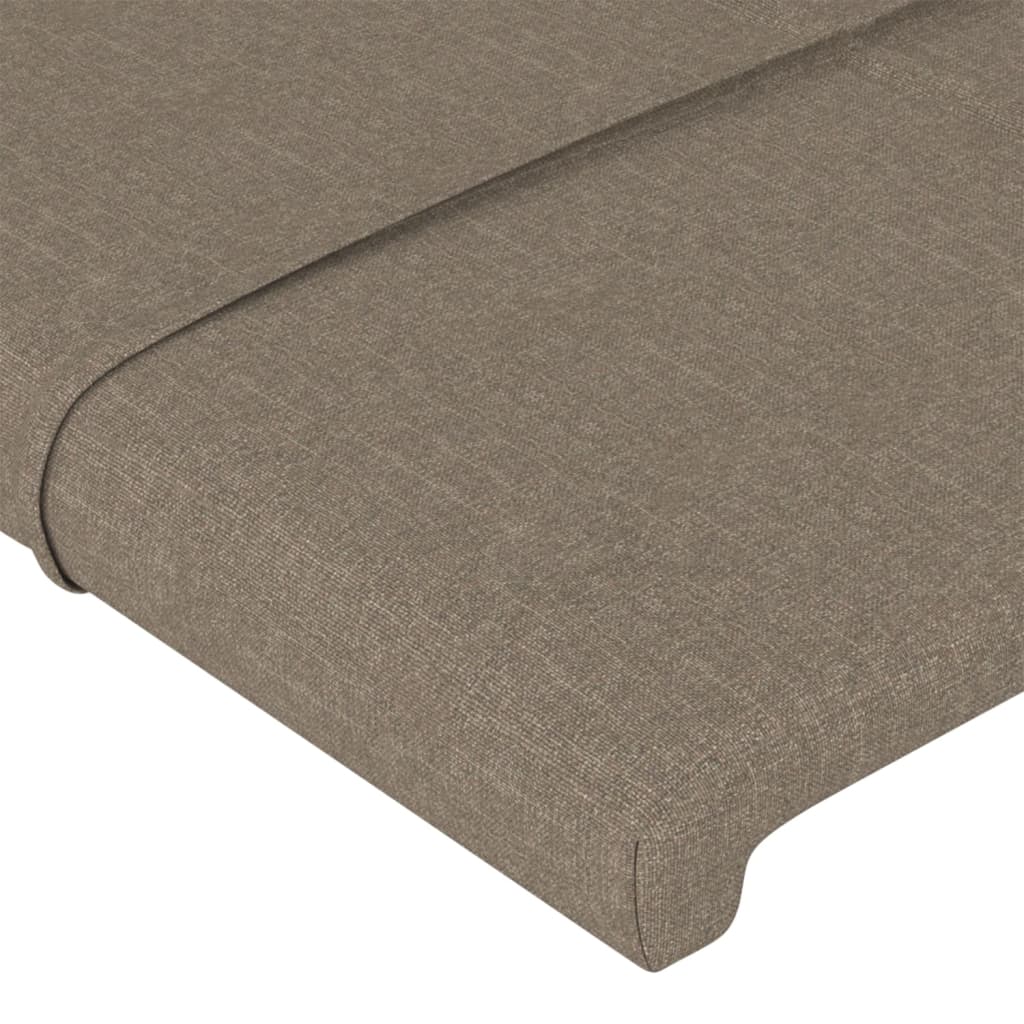 LED uzglavlje smeđesivo 80x5x118/128 cm od tkanine