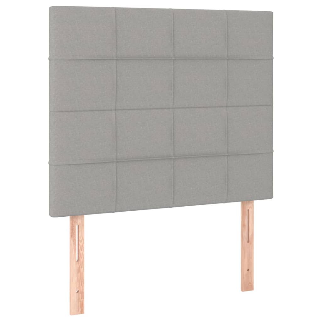 LED uzglavlje svjetlosivo 90x5x118/128 cm od tkanine