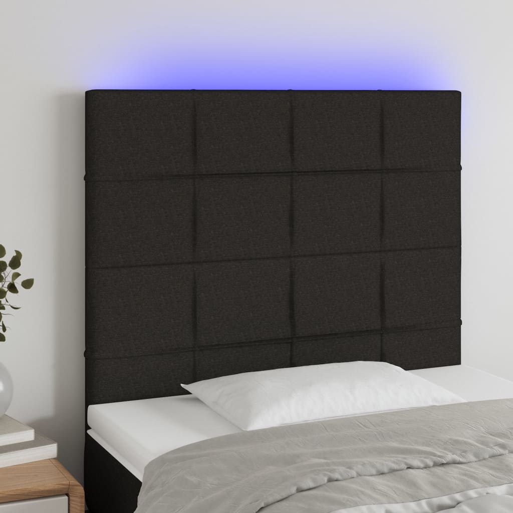 LED uzglavlje smeđesivo od tkanine