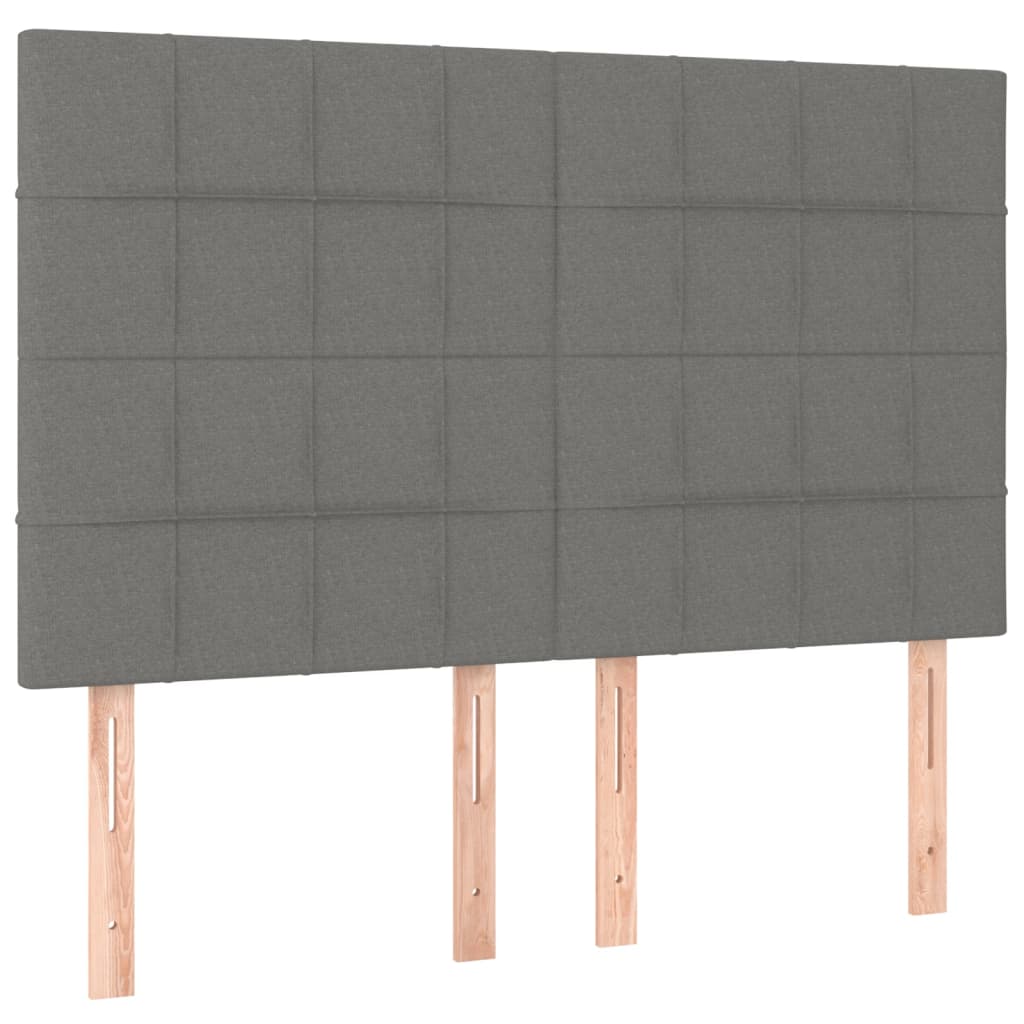 LED uzglavlje tamnosivo 144x5x118 cm od tkanine