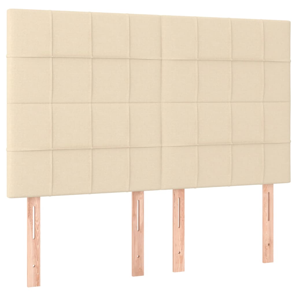 LED uzglavlje krem 144x5x118/128 cm od tkanine