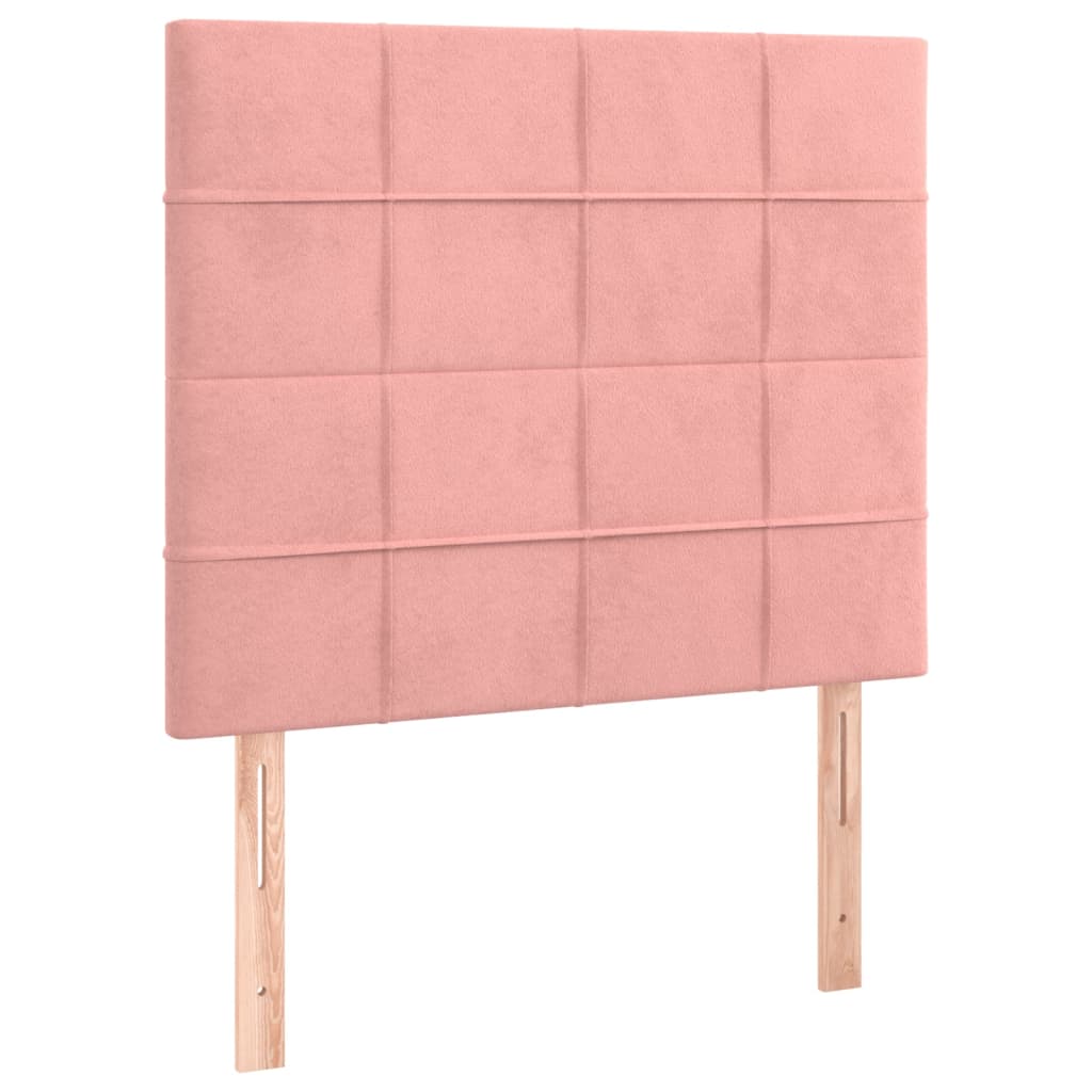 LED uzglavlje ružičasto 80x5x118/128 cm baršunasto