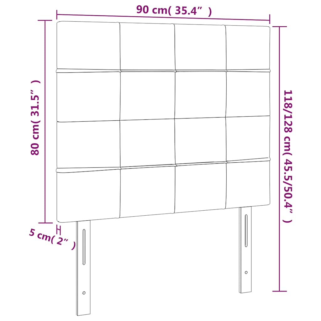 LED uzglavlje tamnozeleno 90x5x118/128 cm baršunasto