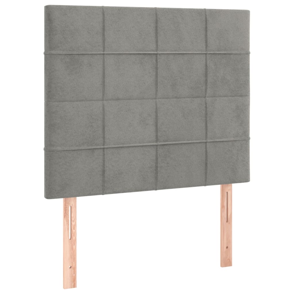 LED uzglavlje svjetlosivo 100x5x118/128 cm baršunasto