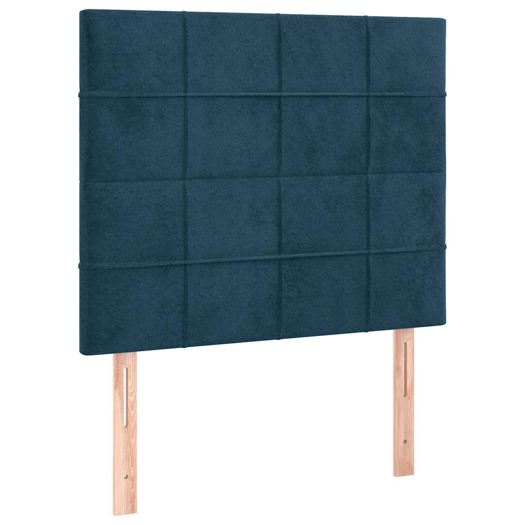 LED uzglavlje tamnoplavo 100x5x118/128 cm baršunasto