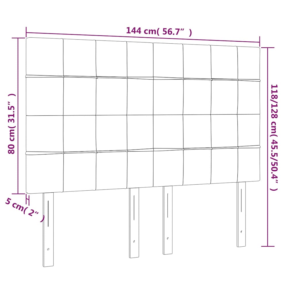 LED uzglavlje tamnozeleno 144x5x118/128 cm baršunasto