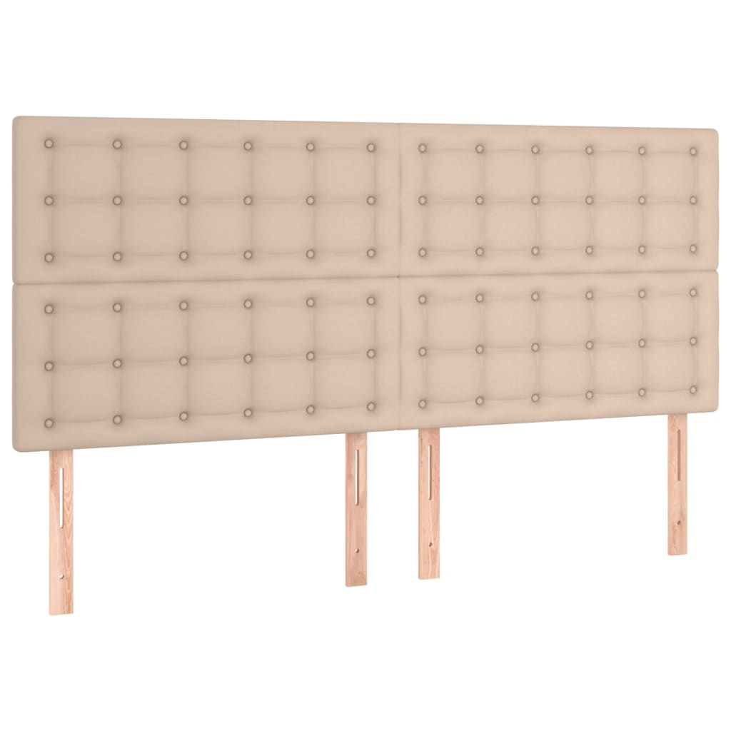 LED uzglavlje boja cappuccina 160x5x118/128cm od umjetna koža